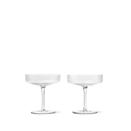 [TWFM05100] Ripple Champagne Saucers (set of 2)