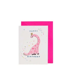 [STPB03200] Pink Dino Happy Birthday, Greeting Card