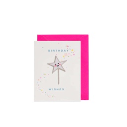 [STPB03600] Star Wand Birthday Wishes, Greeting Card