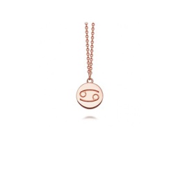 [FSAC03000] Zodiac Biography Pendant Necklace, Cancer Rose Gold