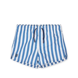 [KDLW39300] Aiden Swim Shorts: Stripe Riverside/ Creme de la Creme