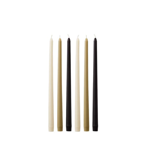 Spire Smooth Tapered Candle, Set of 6