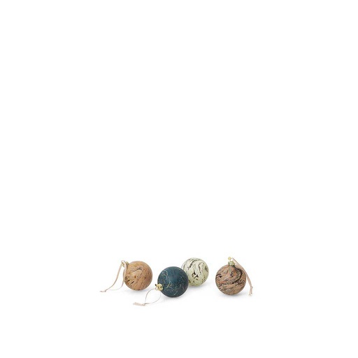 Marble Baubles, Set of 4