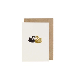 [STPB07300] Swan, Open Greeting Card