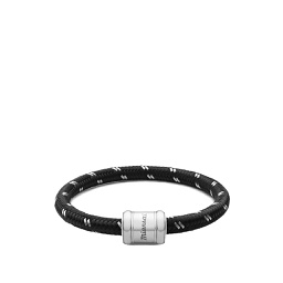 [FSMI01500] Single Rope Bracelet, Stainless Steel, Black